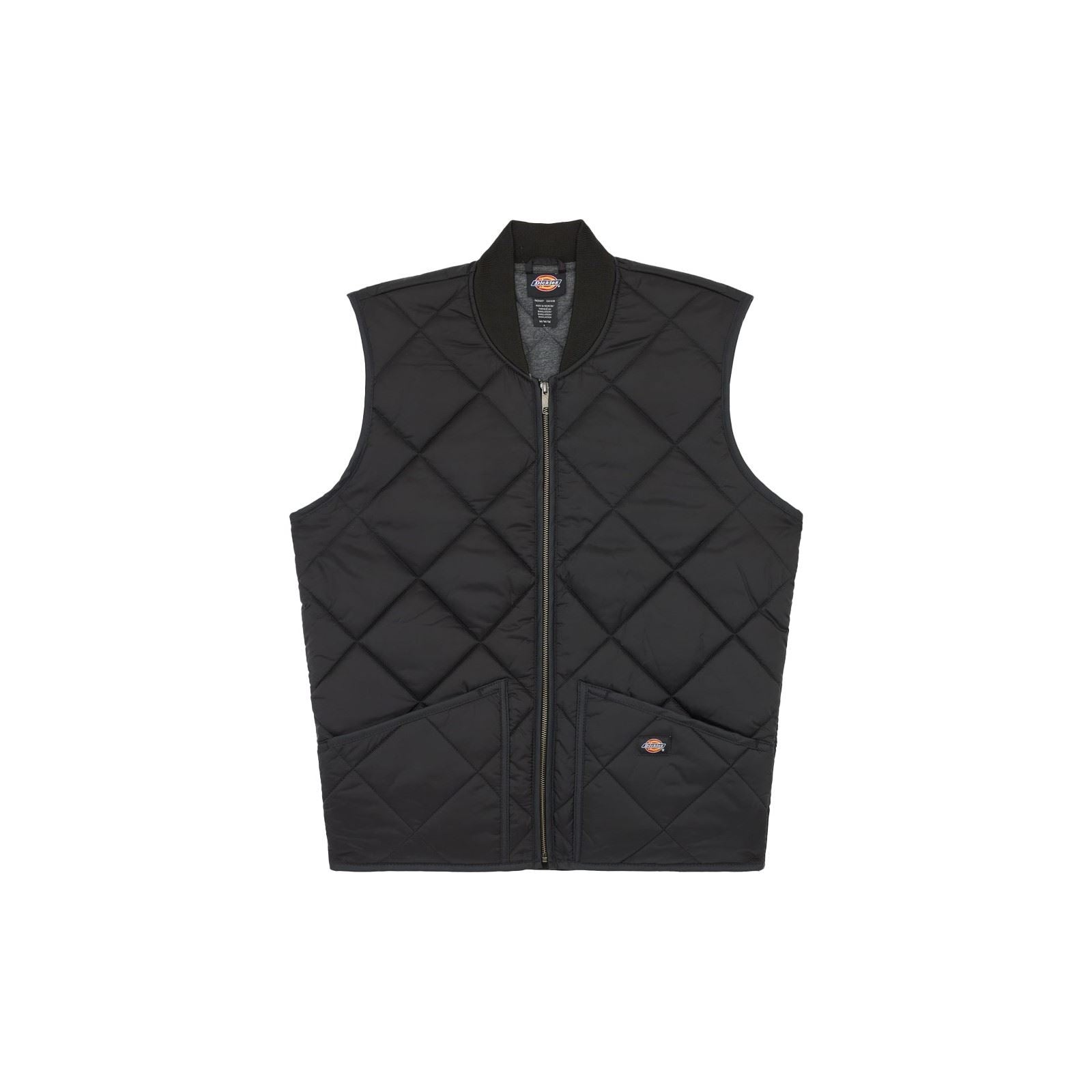 Dickies Diamond Quilted Vest Gilets Noirs Pour Hommes