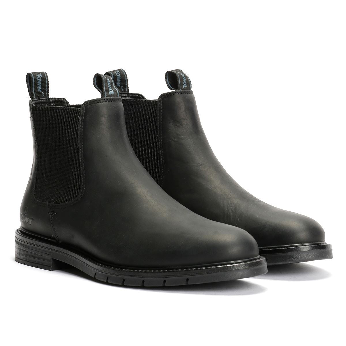 Tower London Harbour Bottes Noires En Cuir Pour Hommes