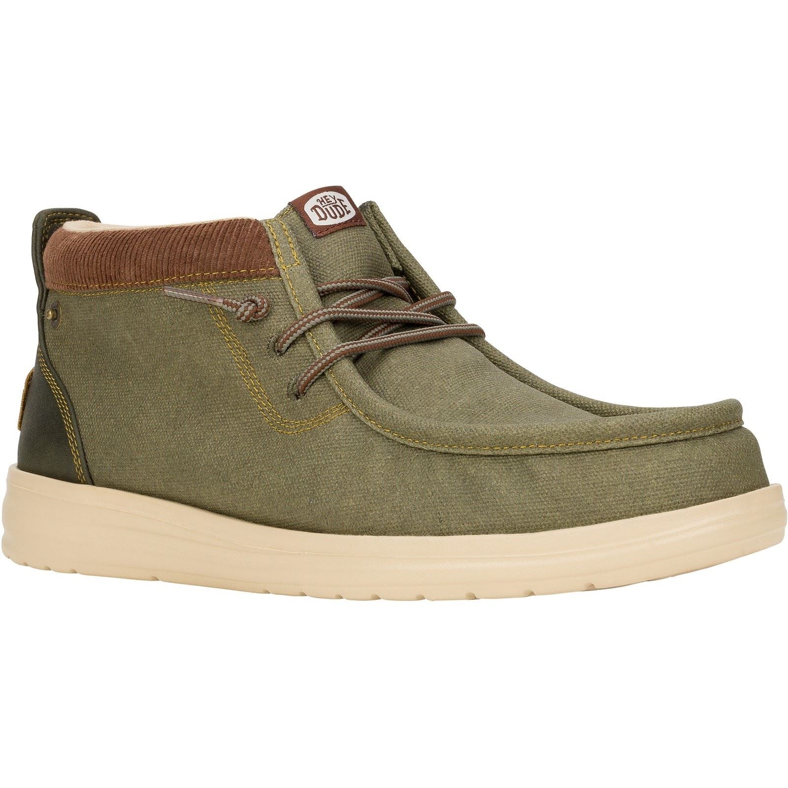 HEYDUDE Wally Mid GripR Bottes En Olive Poussiéreux Pour Hommes