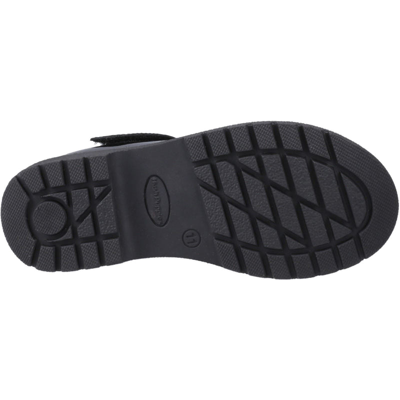 Hush Puppies Gracie Junior Patent Chaussures Noires En Cuir Verni Pour Filles