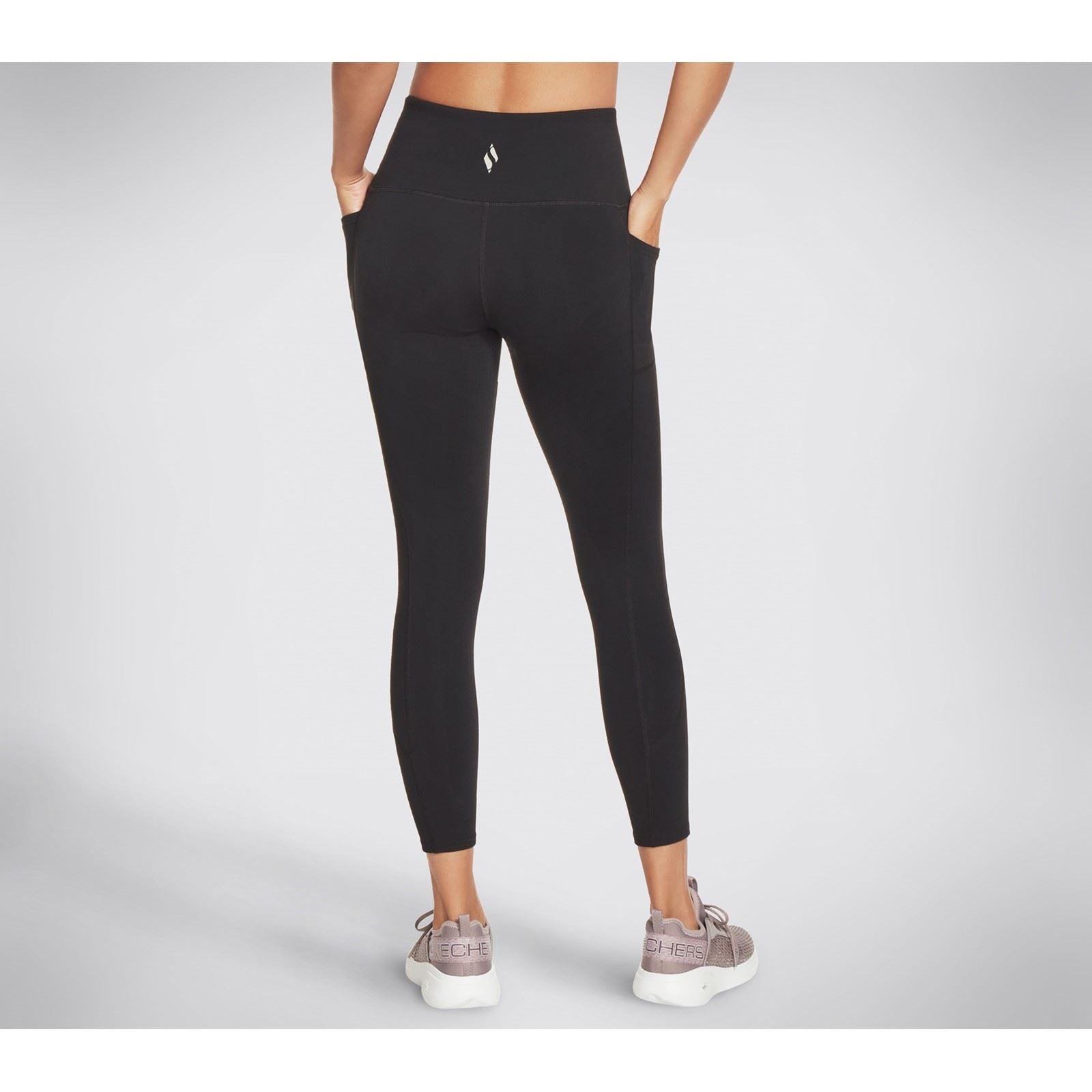 Skechers Performance GOWALK Wear High-Waisted 7/8 Leggings De Sport Noirs Pour Femmes En Nylon