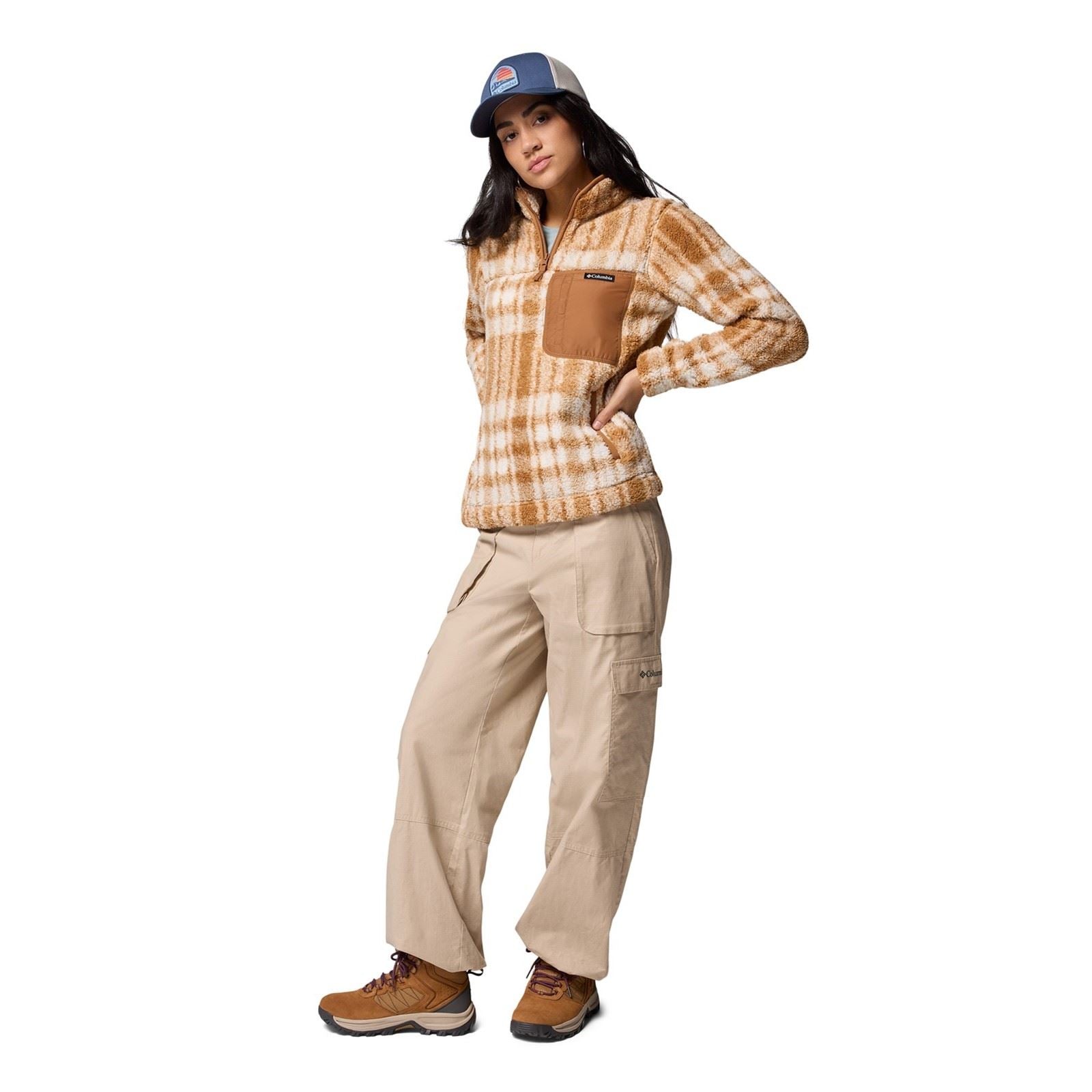 Columbia West Bend 1/4 Zip II Pull En Polyester Pour Femme Marron