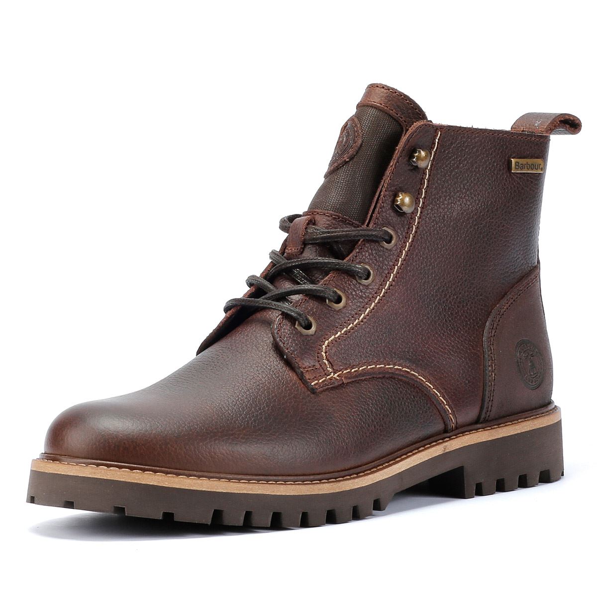 Barbour Foggy Bottes en cuir marron pour hommes