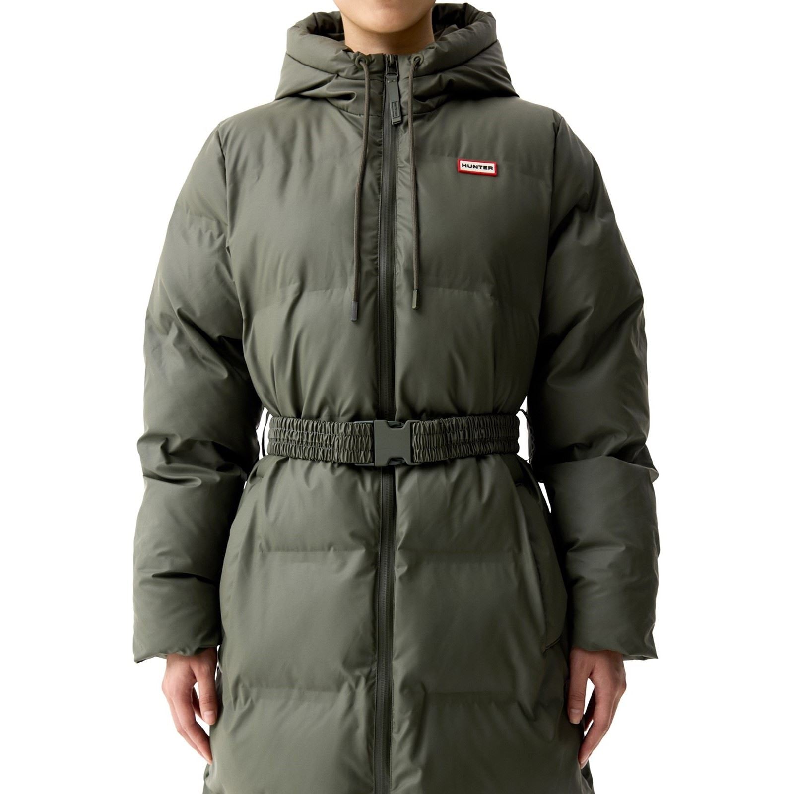 Hunter Hutchison Sonic Long Puffer Jacket Vestes Matelassées Vertes Pour Femmes