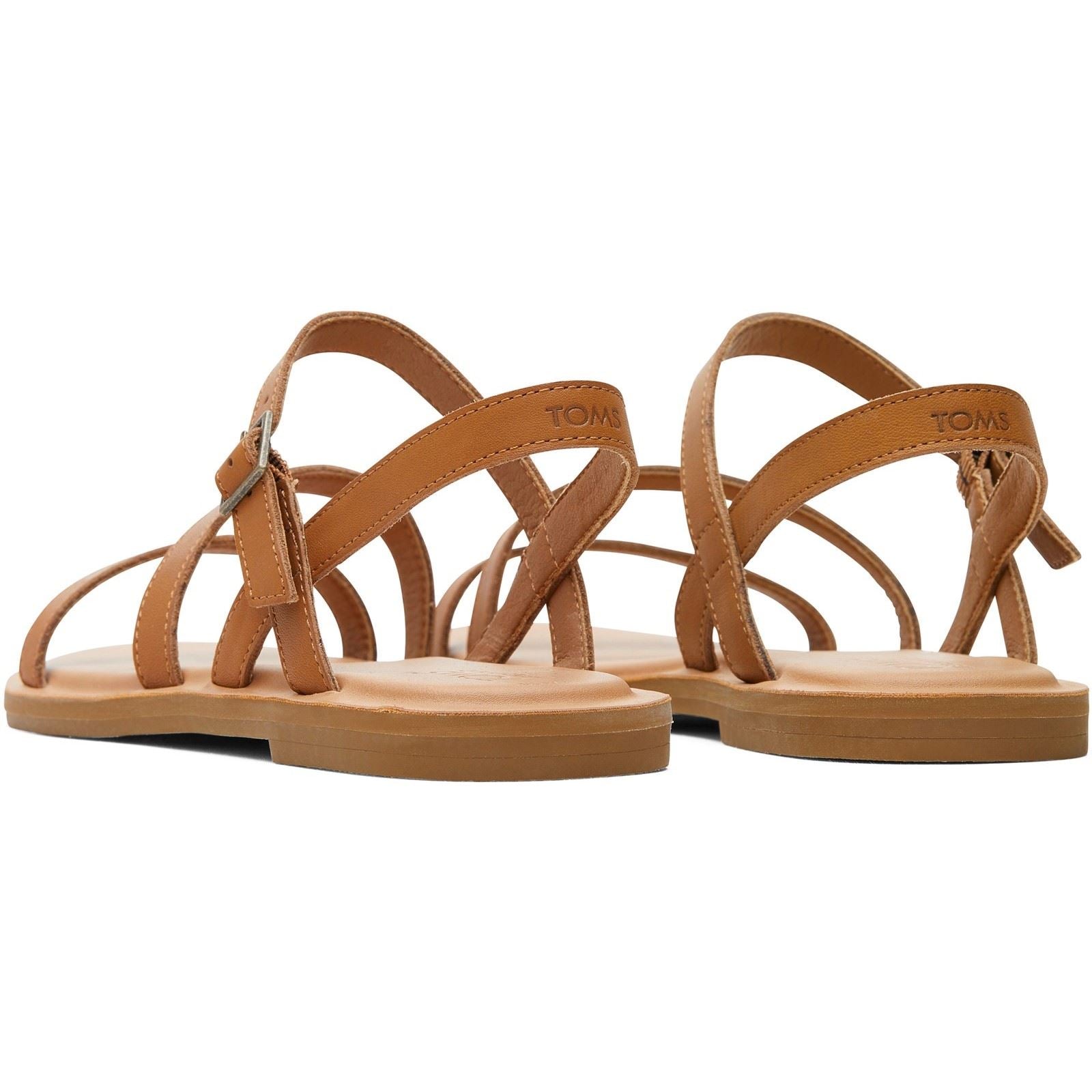 TOMS Kira Sandales En Cuir Pour Femmes Couleur Caramel