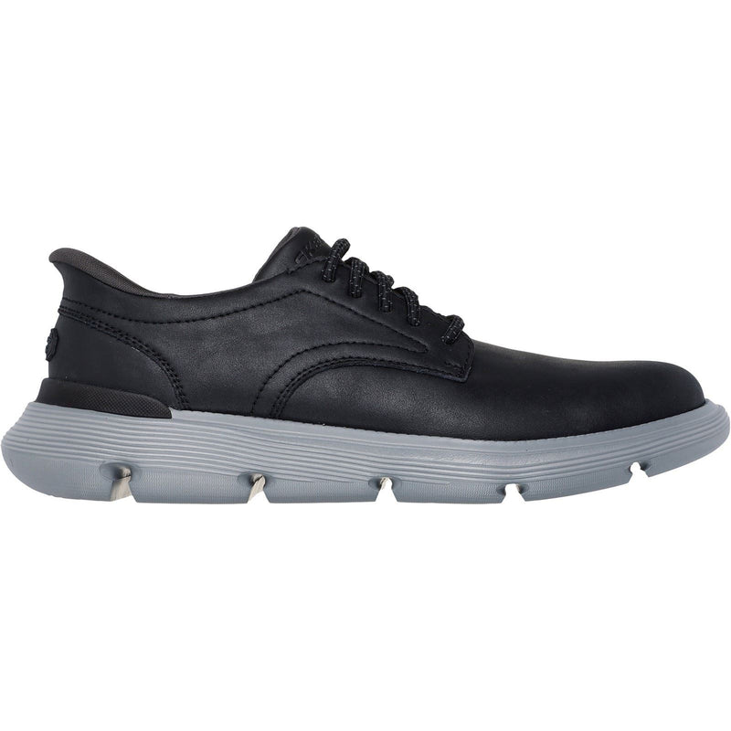 Skechers Garza Duran Baskets En Cuir Noir Pour Hommes