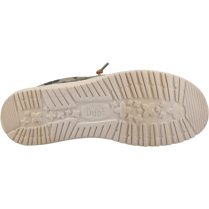 HEYDUDE Wally Palm Jute Chaussures Mocassins En Jute Pour Homme Couleur Olive Brûlée/Marron Gingembre