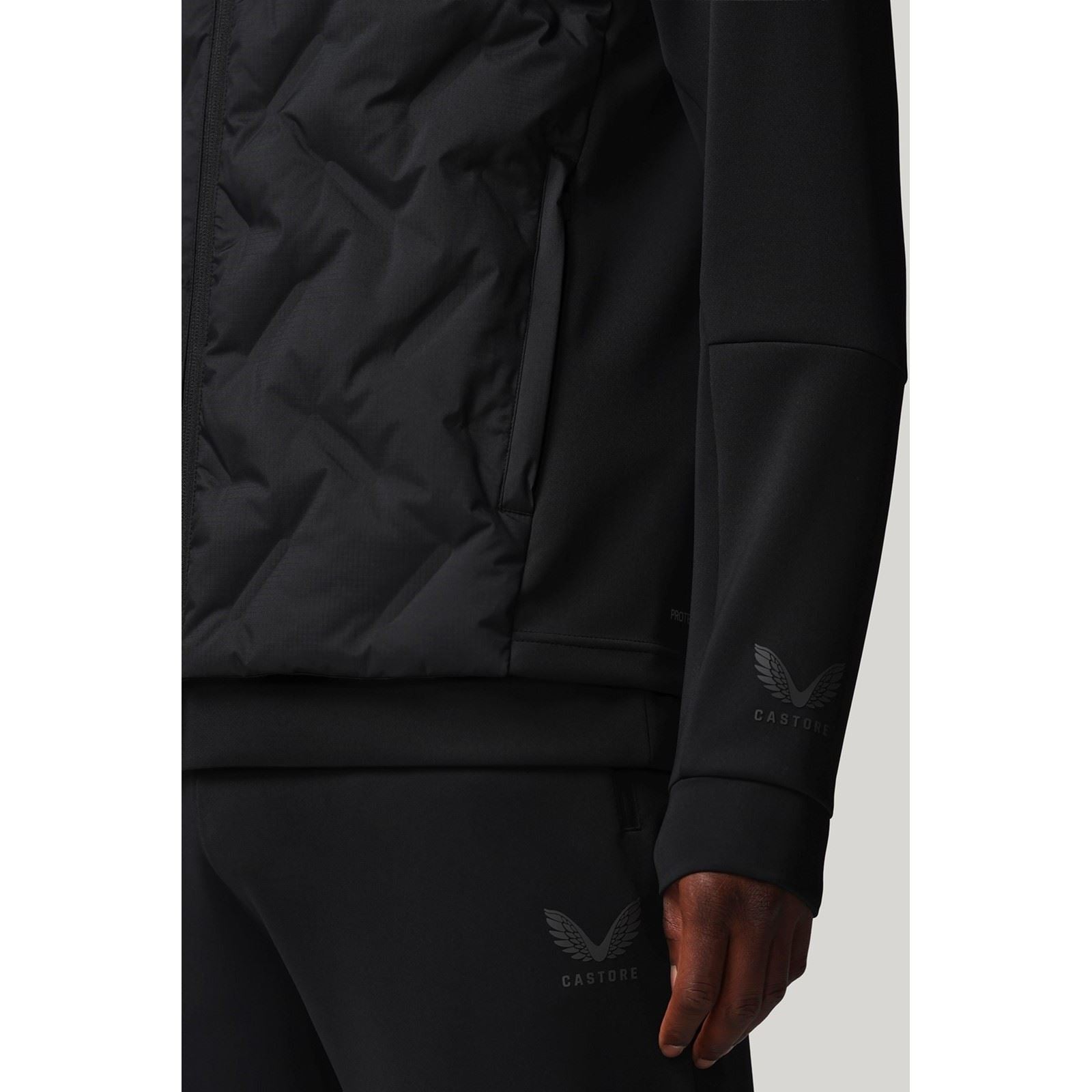 Castore Hybrid Gilets Noirs Pour Hommes