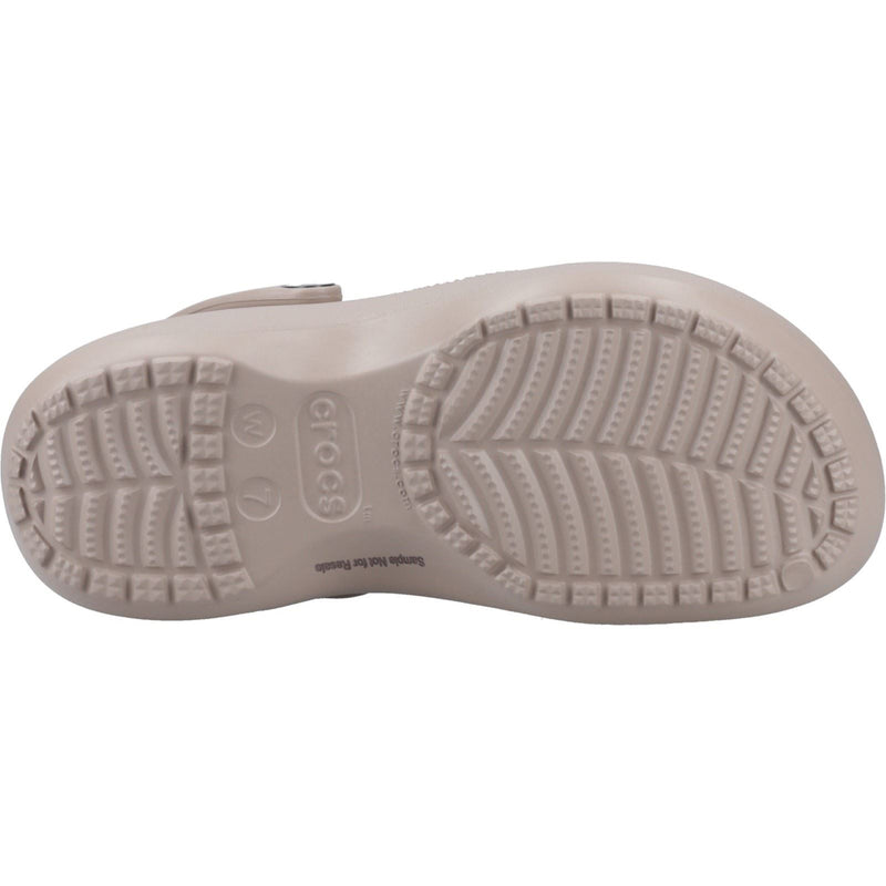 Crocs Classic Platform Clog Sabots Taupe Pour Femmes