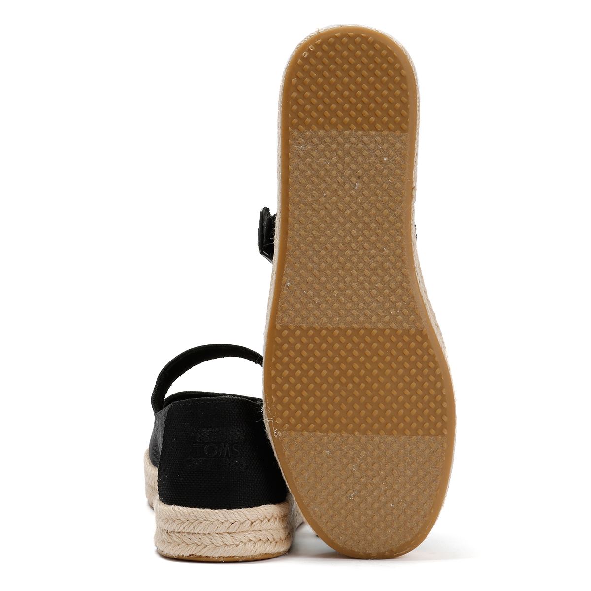 TOMS Carolina Mary Jane Espadrilles Noires En Textile Pour Femmes