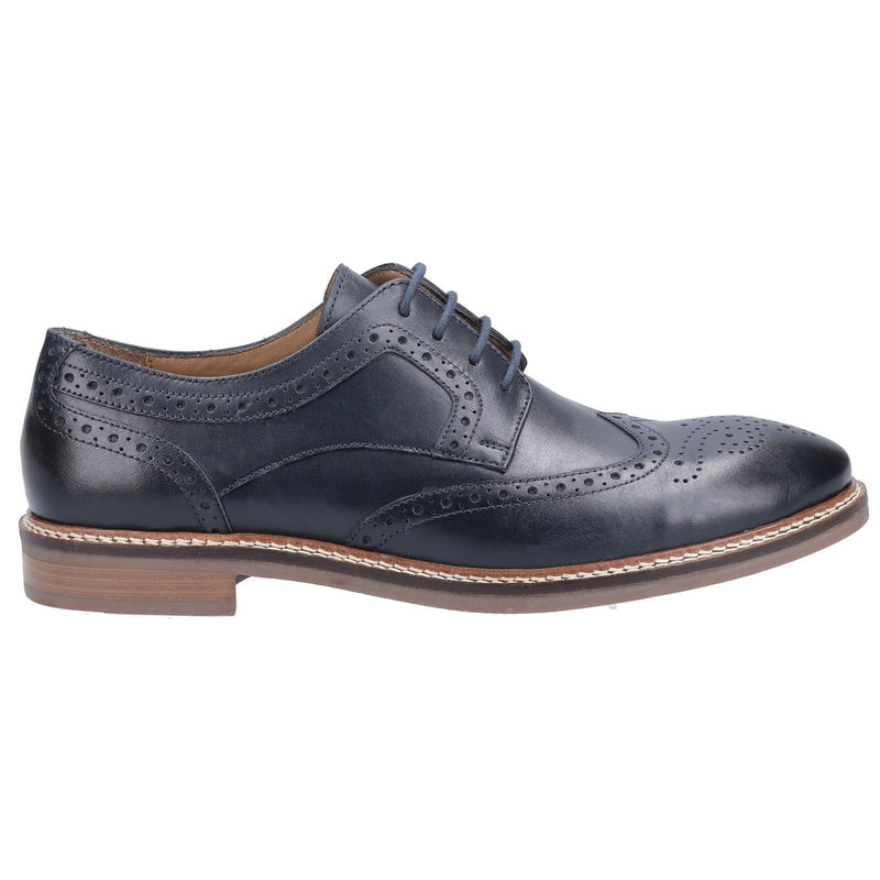 Hush Puppies Bryson Chaussures Richelieu En Cuir Pour Hommes, Bleu Marine