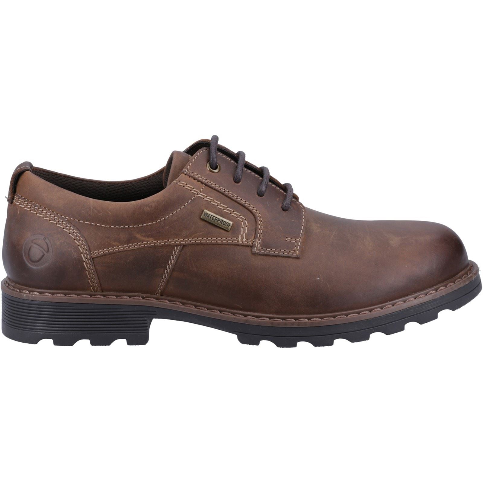 Cotswold Tadwick Chaussures À Lacets Pour Hommes En Cuir Bronzé Foncé