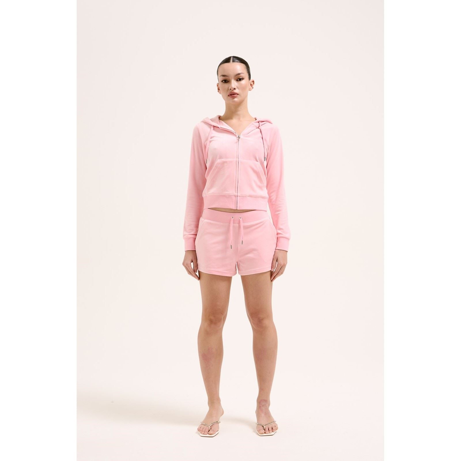 Juicy Couture Robertson Classic Jacket Sweat À Capuche Rose En Polyester Pour Femme
