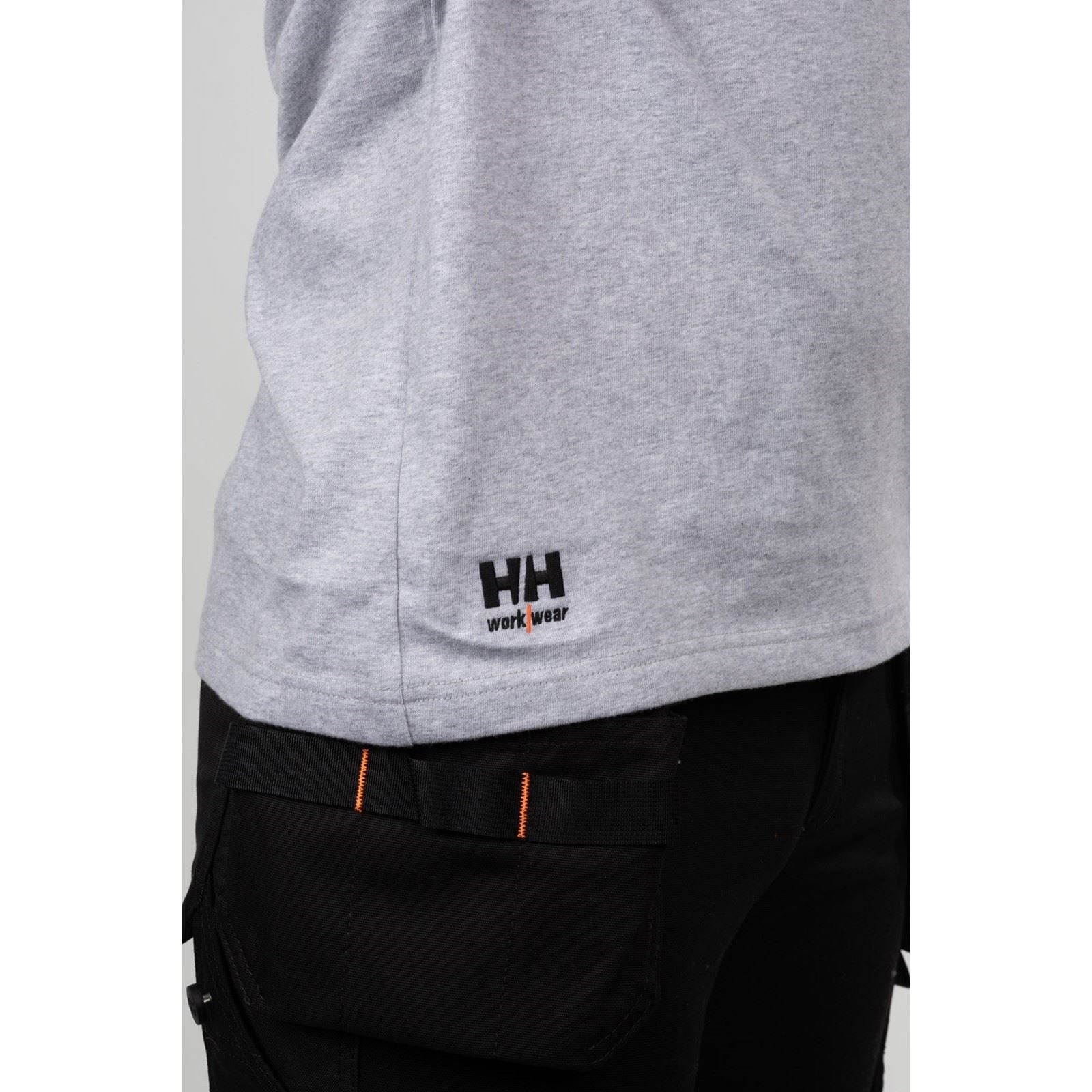 Helly Hansen Workwear Oxford T-Shirts À Manches Courtes Grises Pour Hommes En Coton