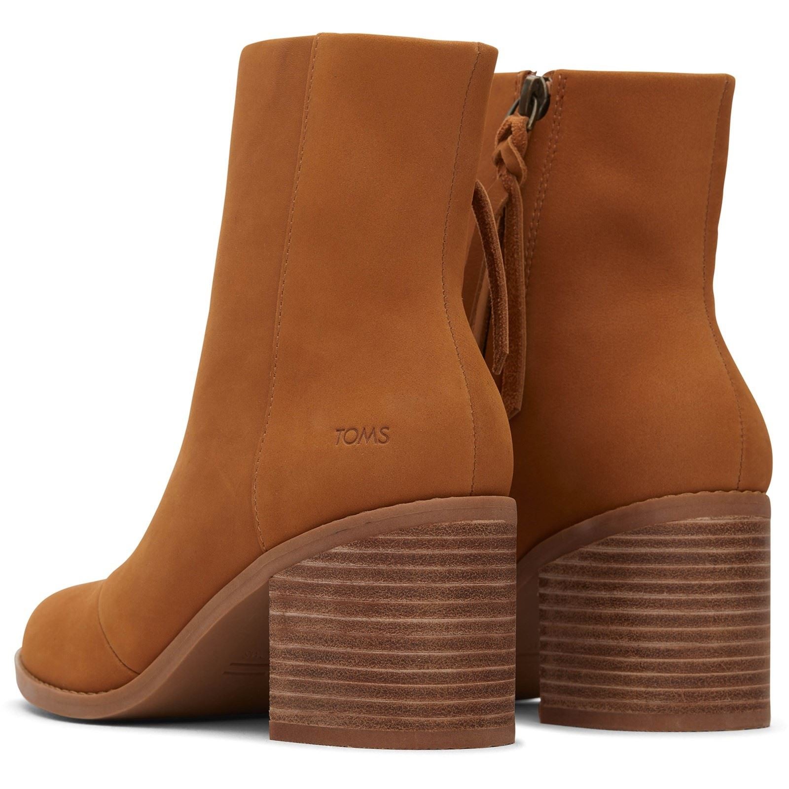 TOMS Evelyn Bottes En Cuir Pour Femmes Couleur Tan