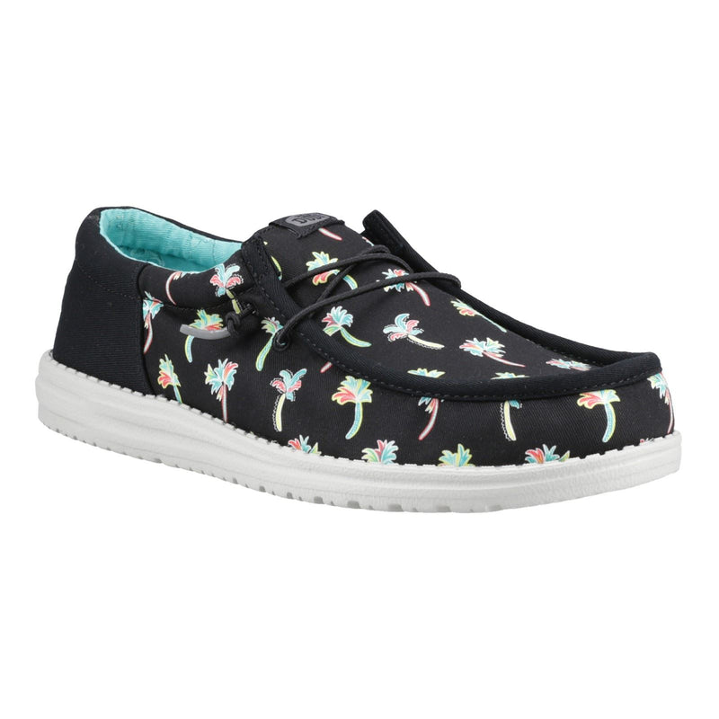 HEYDUDE Wally Funk Party Palm Chaussures Mocassins Homme En Coton Noir/Multicolore