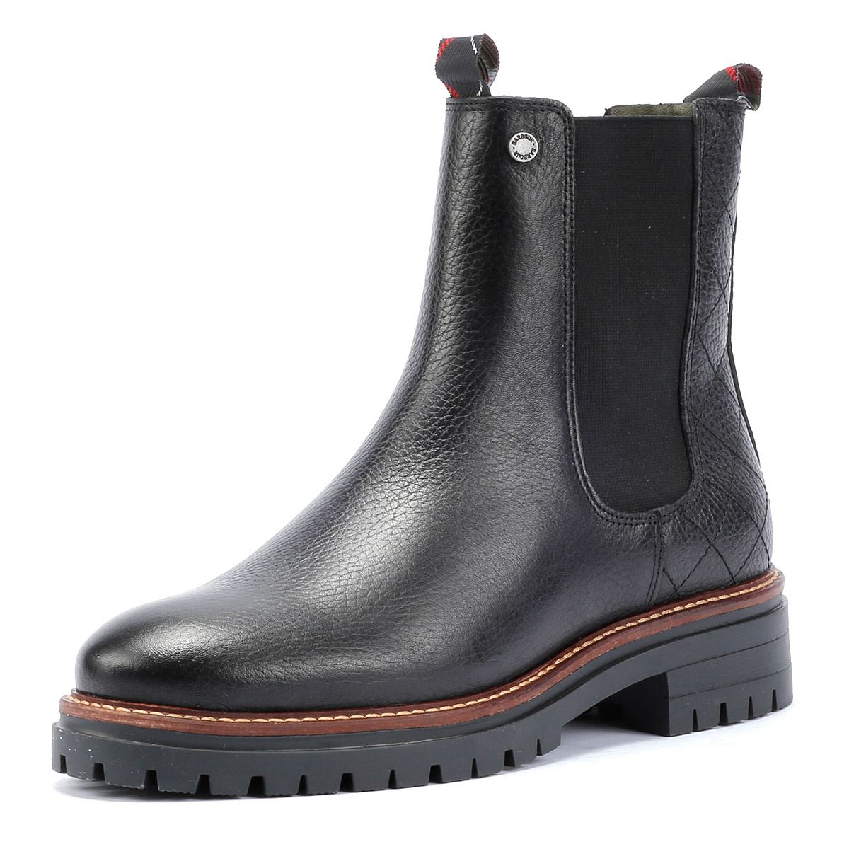 Barbour Evie Bottes Noires En Cuir Pour Femmes