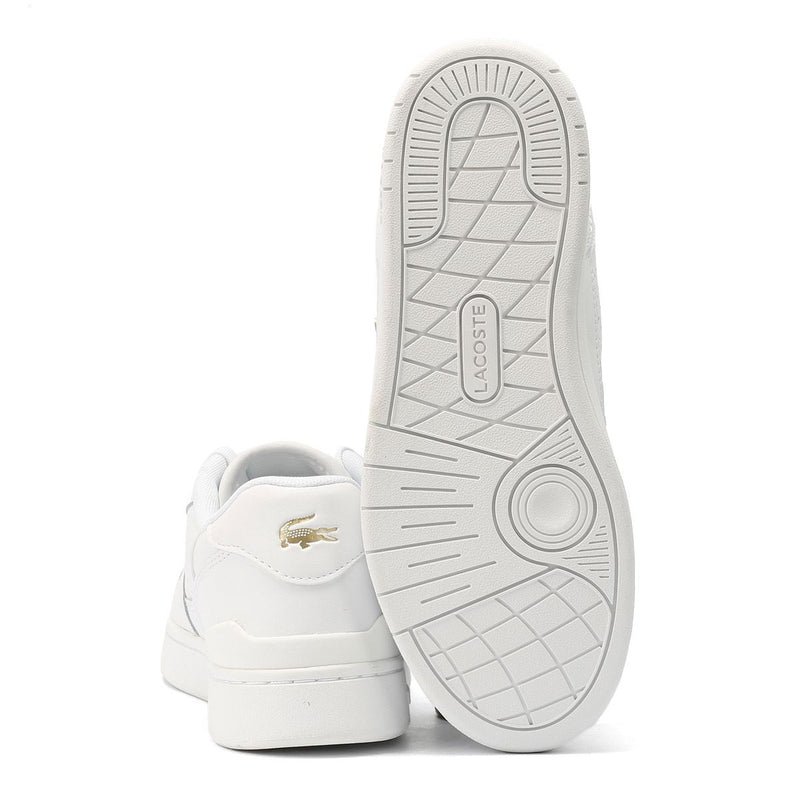 Lacoste T-Clip Baskets Blanches En Cuir Pour Femmes
