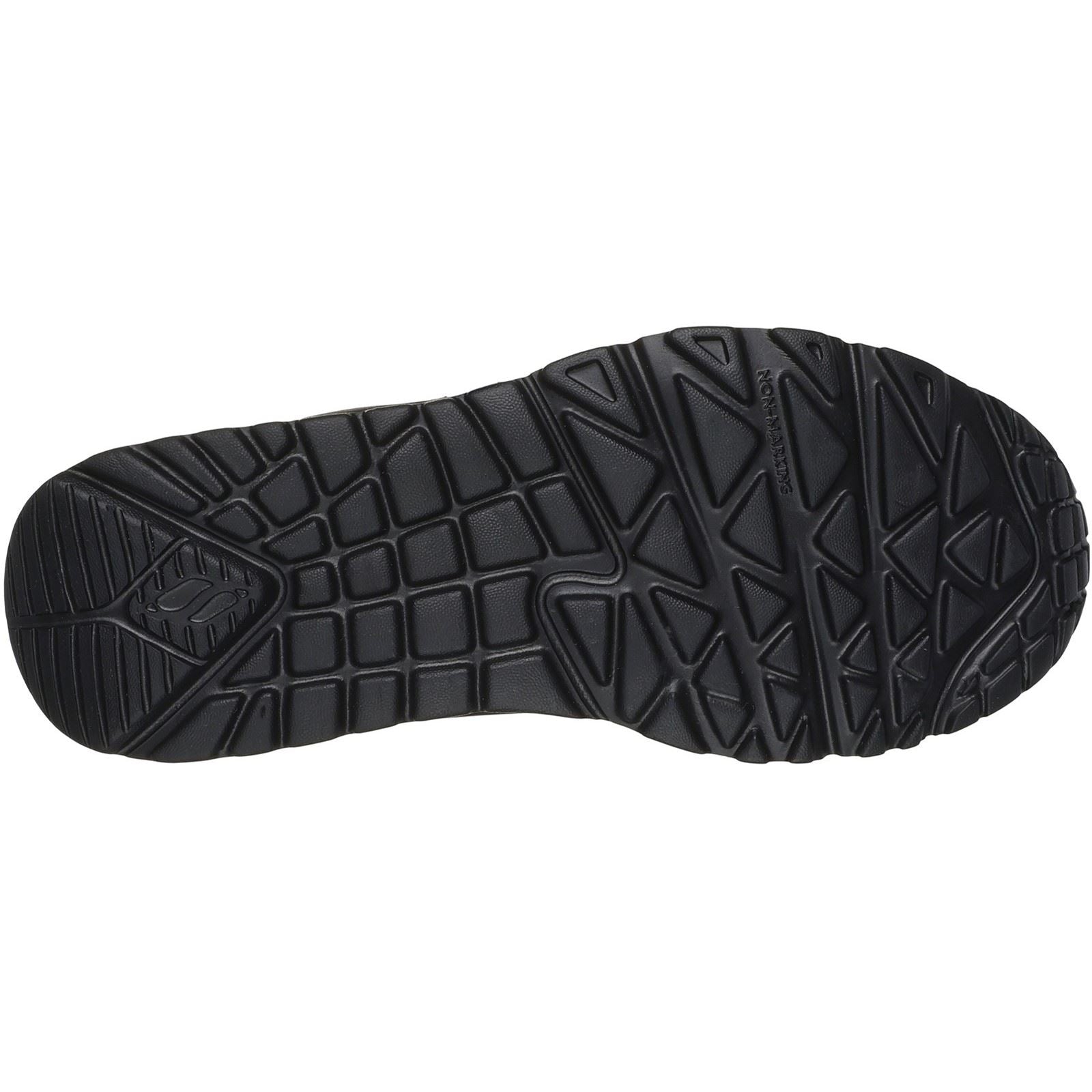 Skechers Uno Lite Easy Zip Chaussures De Sport Noires Pour Filles En Polyuréthane