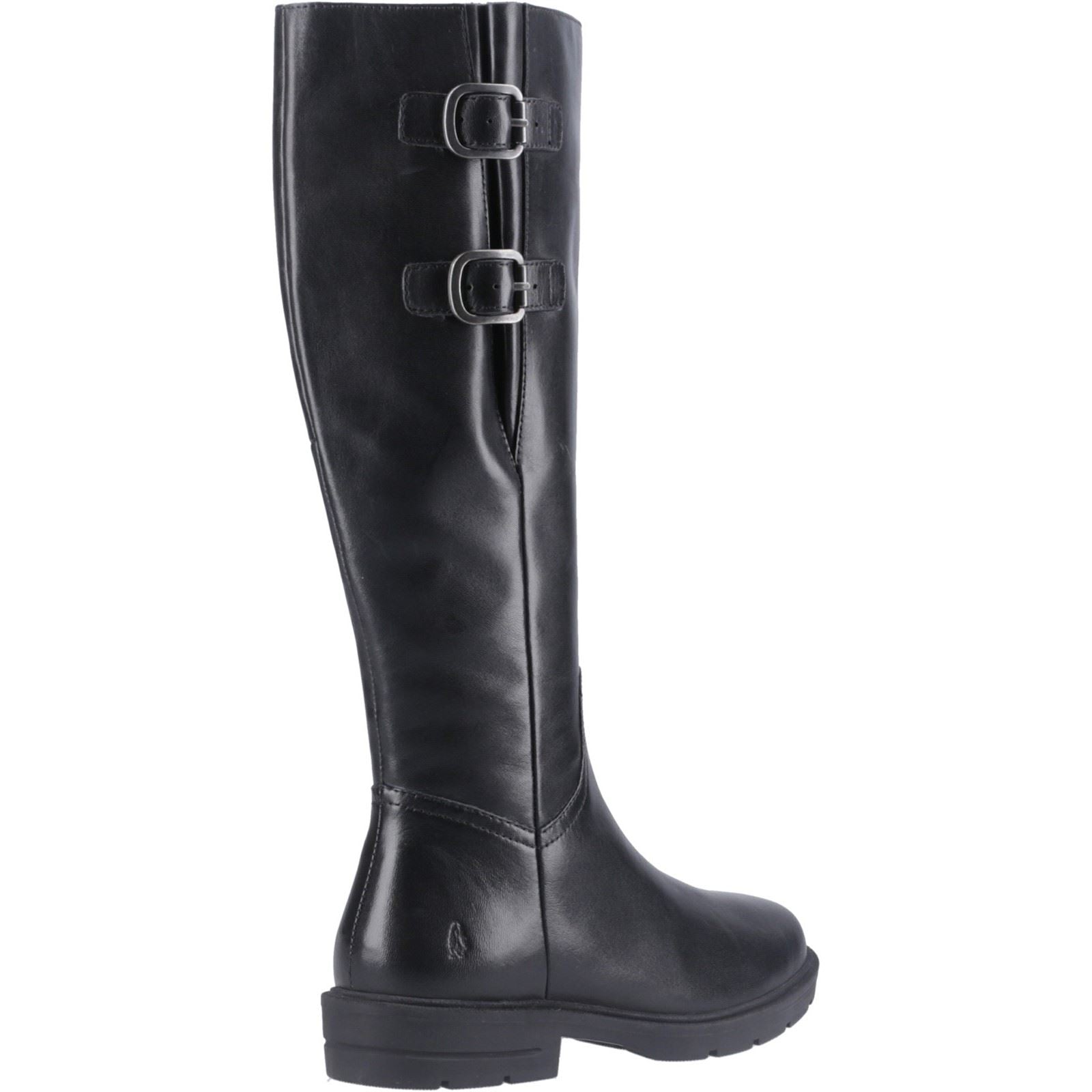 Hush Puppies Tallulah Bottes Noires En Cuir Pour Femmes