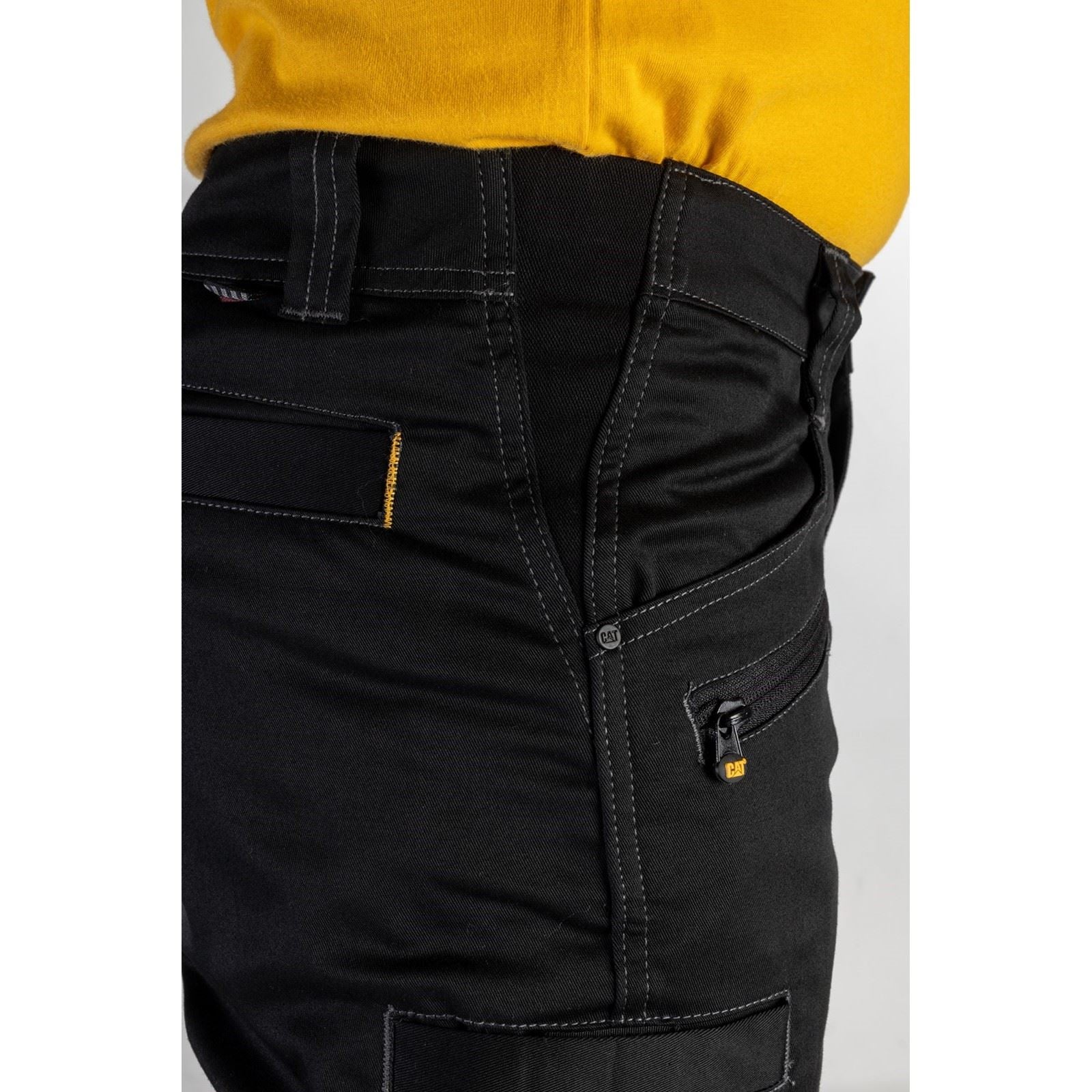 Caterpillar Operator FX Pantalons Noirs En Coton Pour Hommes - Extérieur