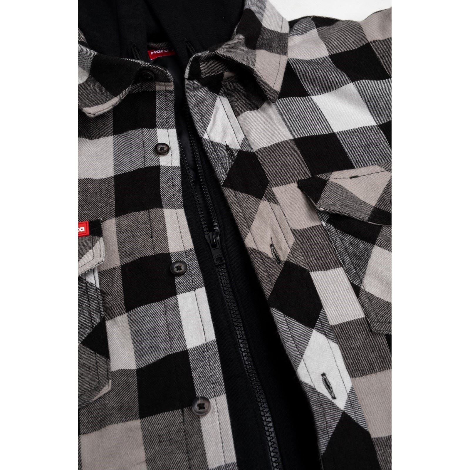 Hard Yakka Quilted Flannel Shacket Veste Chemise Grise Pour Homme