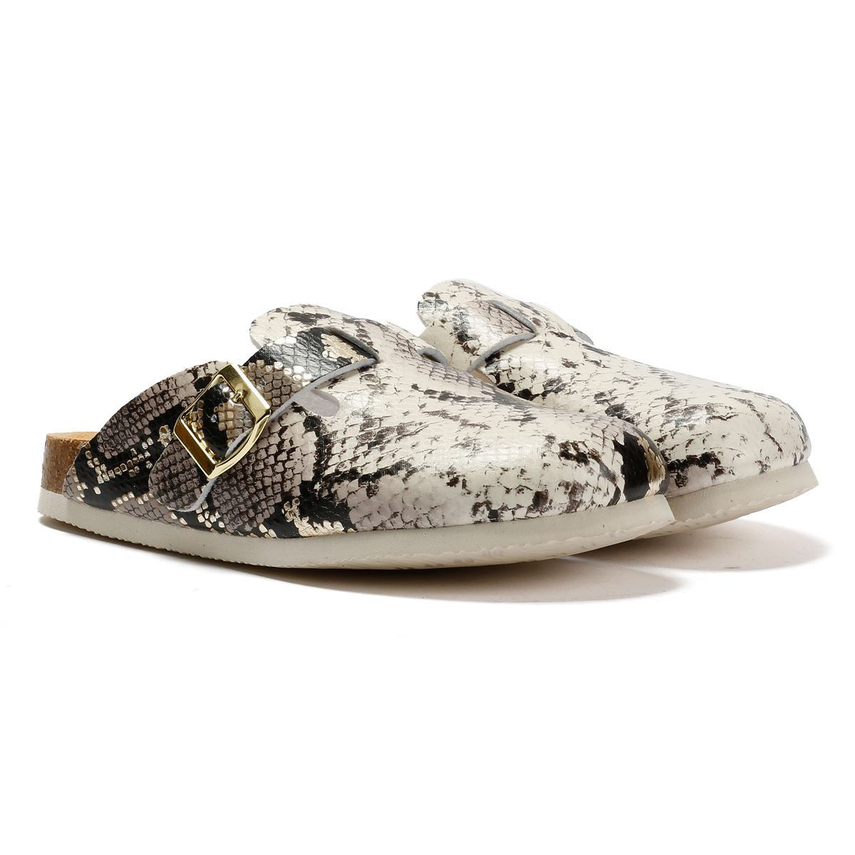 Penguin Poppy Mules Grises Pour Femmes