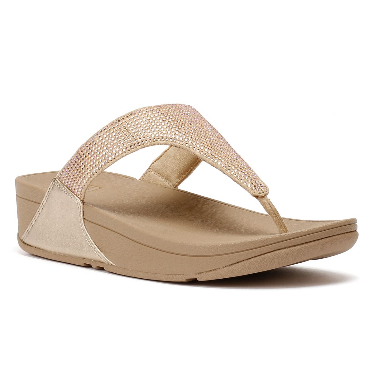 FitFlop Lulu Crystal Sandales Beige Pour Femmes
