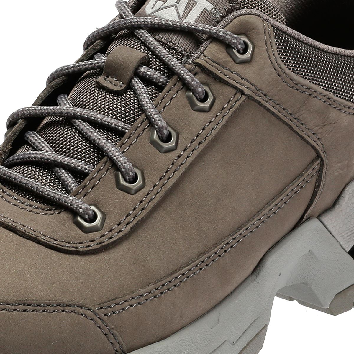 Caterpillar Surge Hiker Lo Waxy Chaussures À Lacets Grises En Nubuck Pour Homme