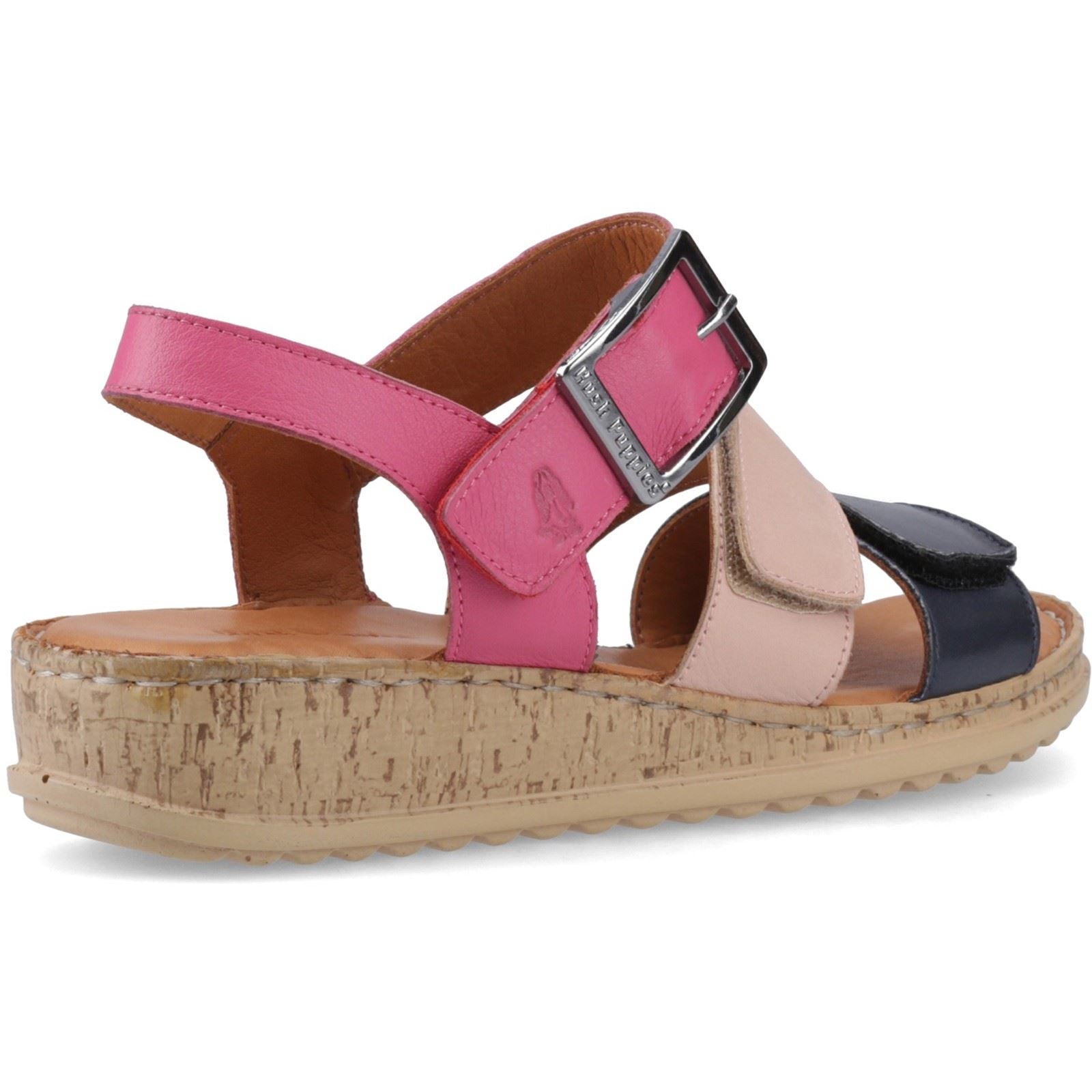 Hush Puppies Eliana Sandales En Cuir Fuchsia Pour Femmes