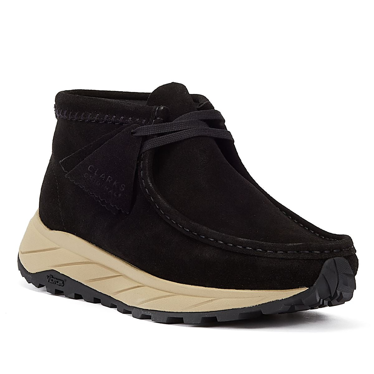 Clarks Originals Wallabee Eden Suede Chaussures à lacets noires pour hommes