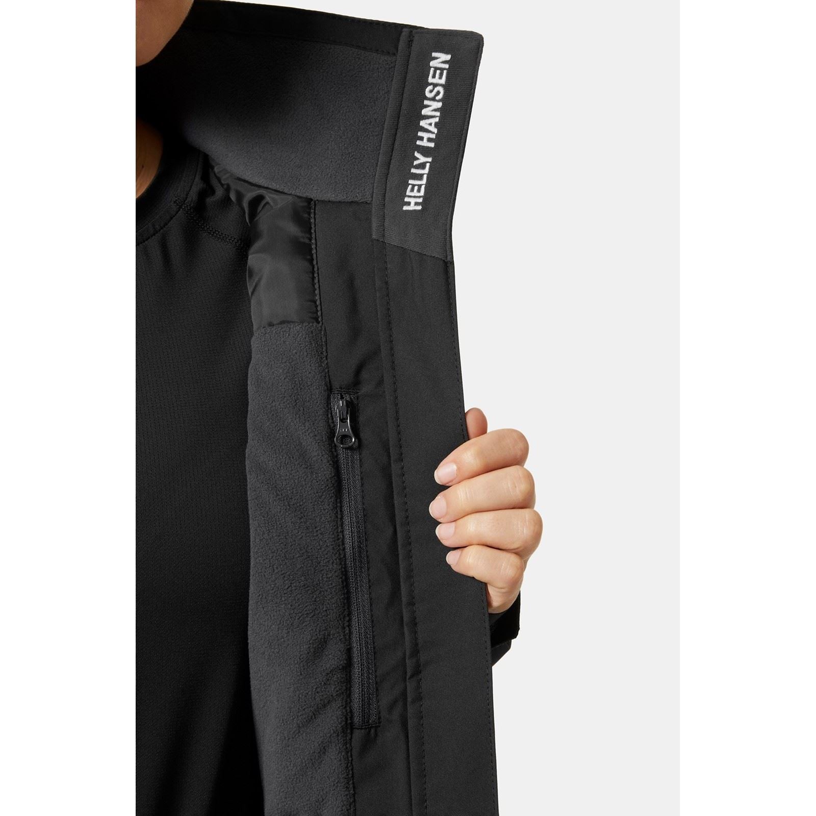Helly Hansen Sport Crew Hooded Midlayer Sailing Jacket 2.0 Veste De Navigation Noire Pour Femme