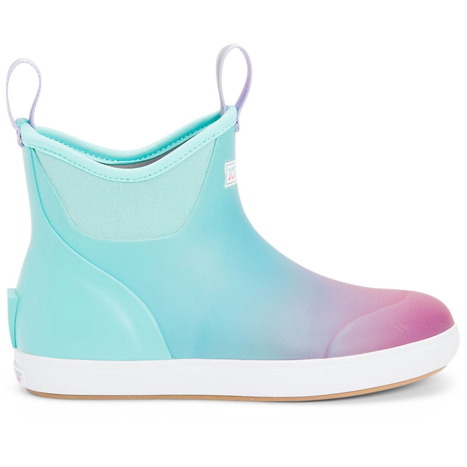 Xtratuf Bottes Wellington Aurora Bleues En Caoutchouc Deck À Cheville