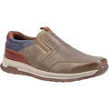 Hush Puppies Cole Mocassins En Cuir Pour Hommes En Mélange De Cuir Kaki/Marine/Beige