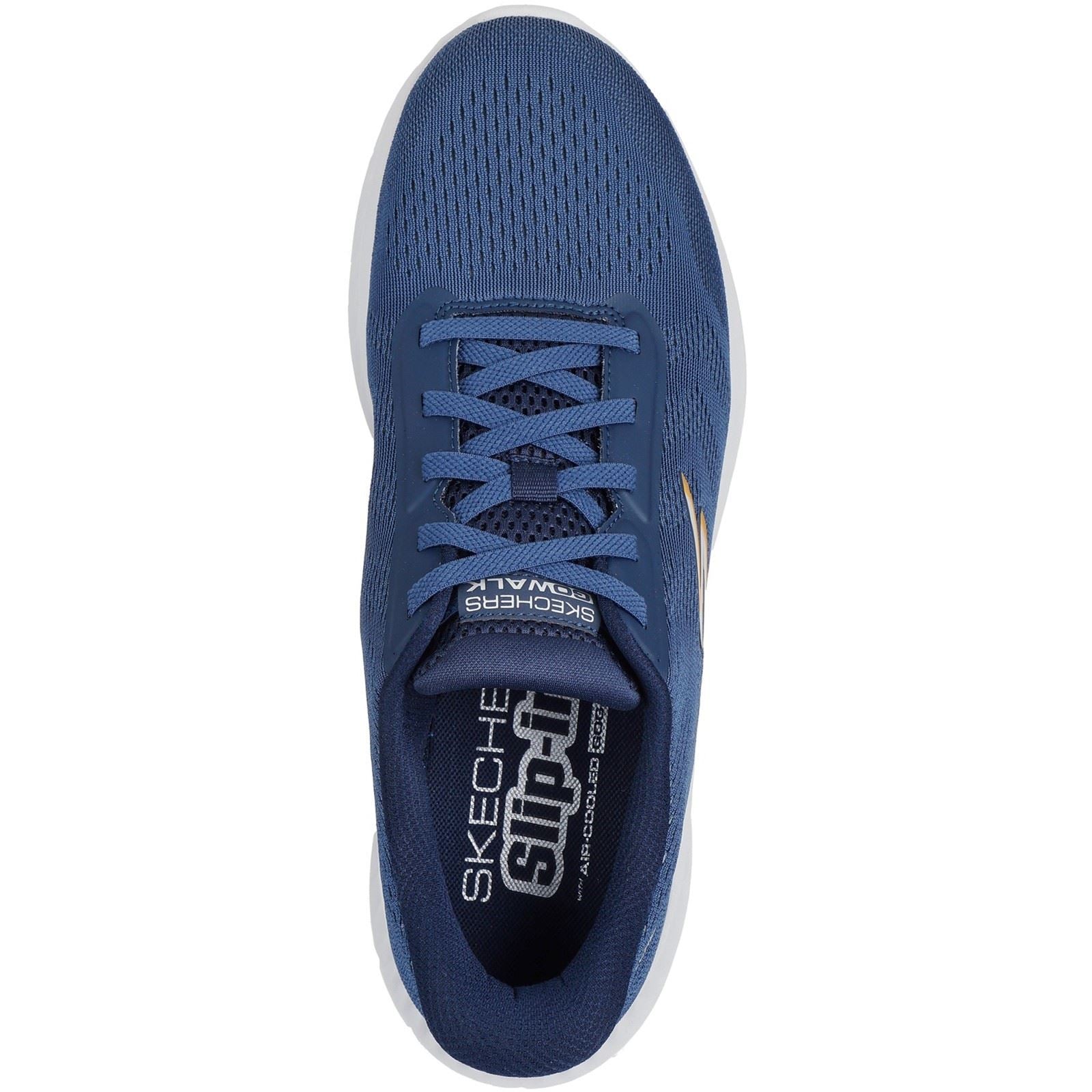 Skechers GO WALK NOW Payton Chaussures De Sport Pour Hommes En Toile Bleu Marine