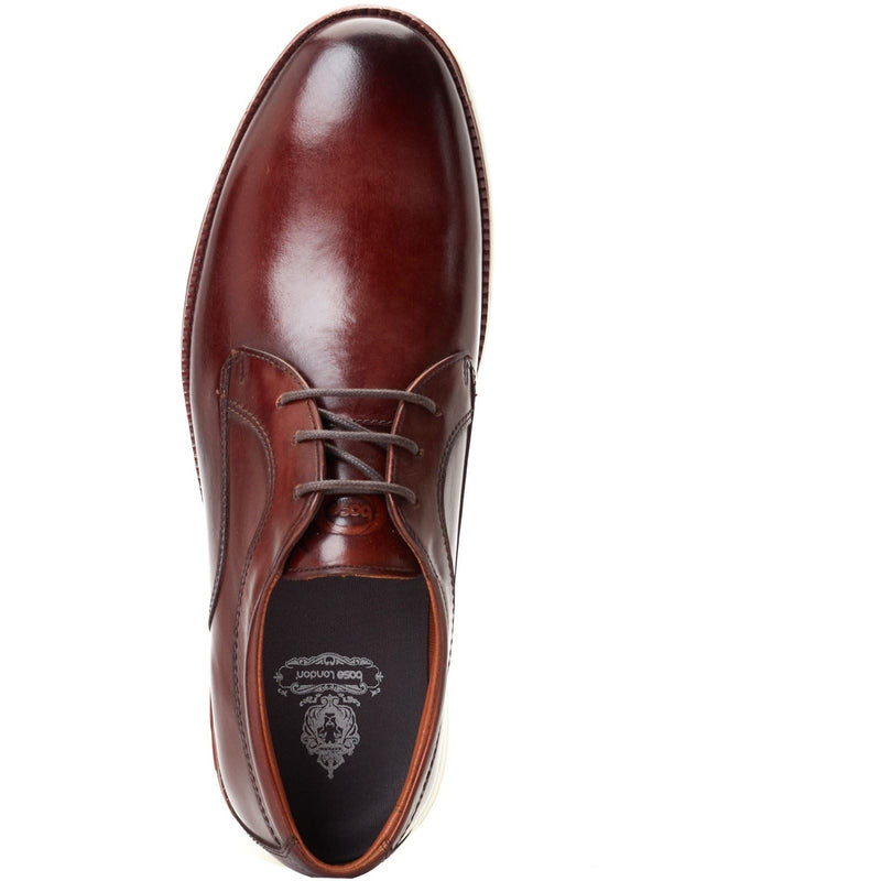 Base London Wing Chaussures Derby Pour Hommes En Cuir Marron Brûlé