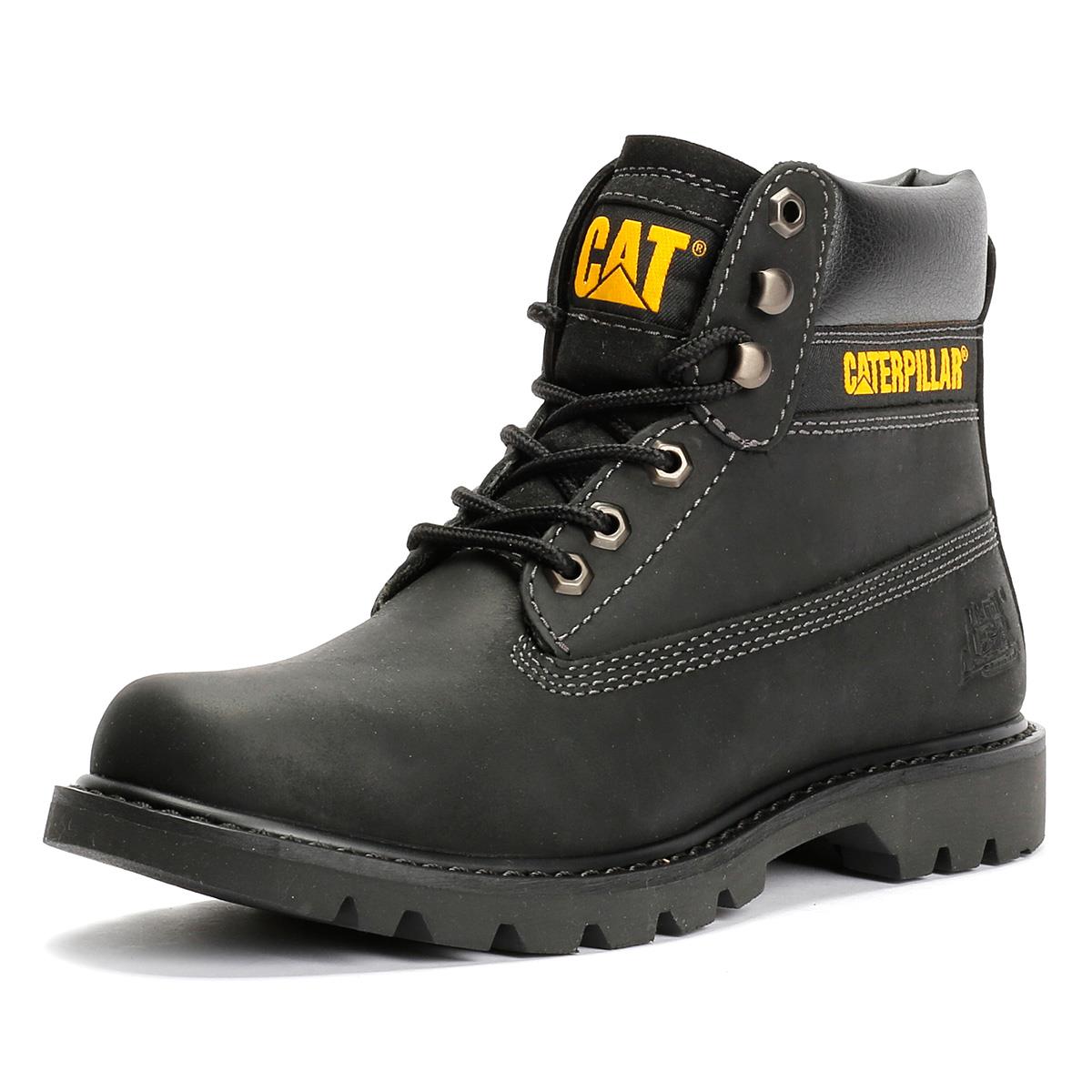 Caterpillar Colorado 2.0 Tractor Bottes Noires En Cuir Pour Hommes