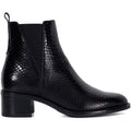 Dune Pouring Bottes En Cuir Noires Pour Femmes