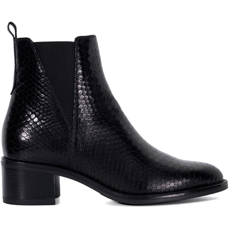 Dune Pouring Bottes En Cuir Noires Pour Femmes