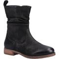 Hush Puppies Emilia Bottes Noires En Cuir Pour Femmes