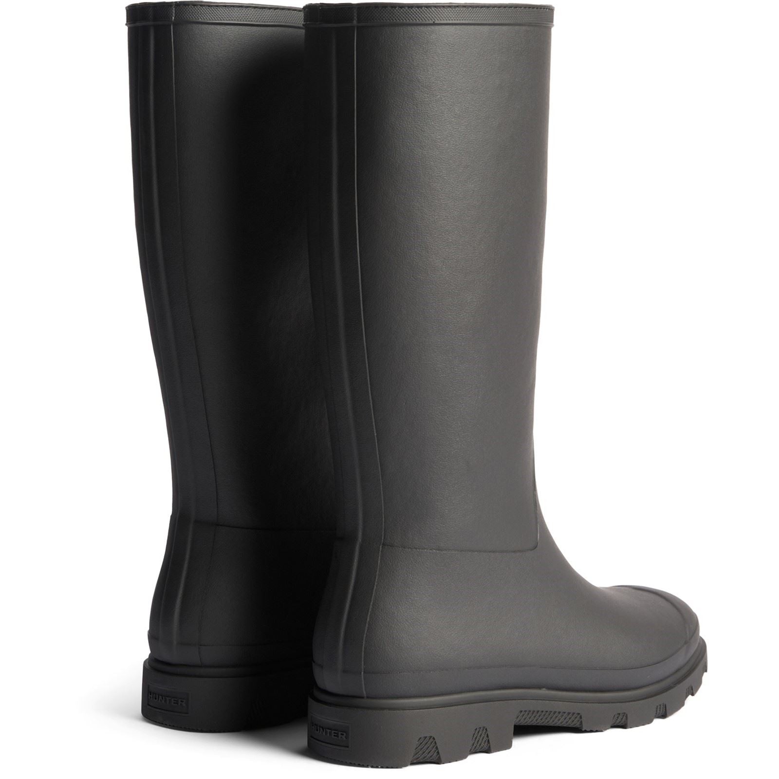 Hunter Downpour Tall Insulated Bottes De Pluie Noires En Caoutchouc Pour Hommes