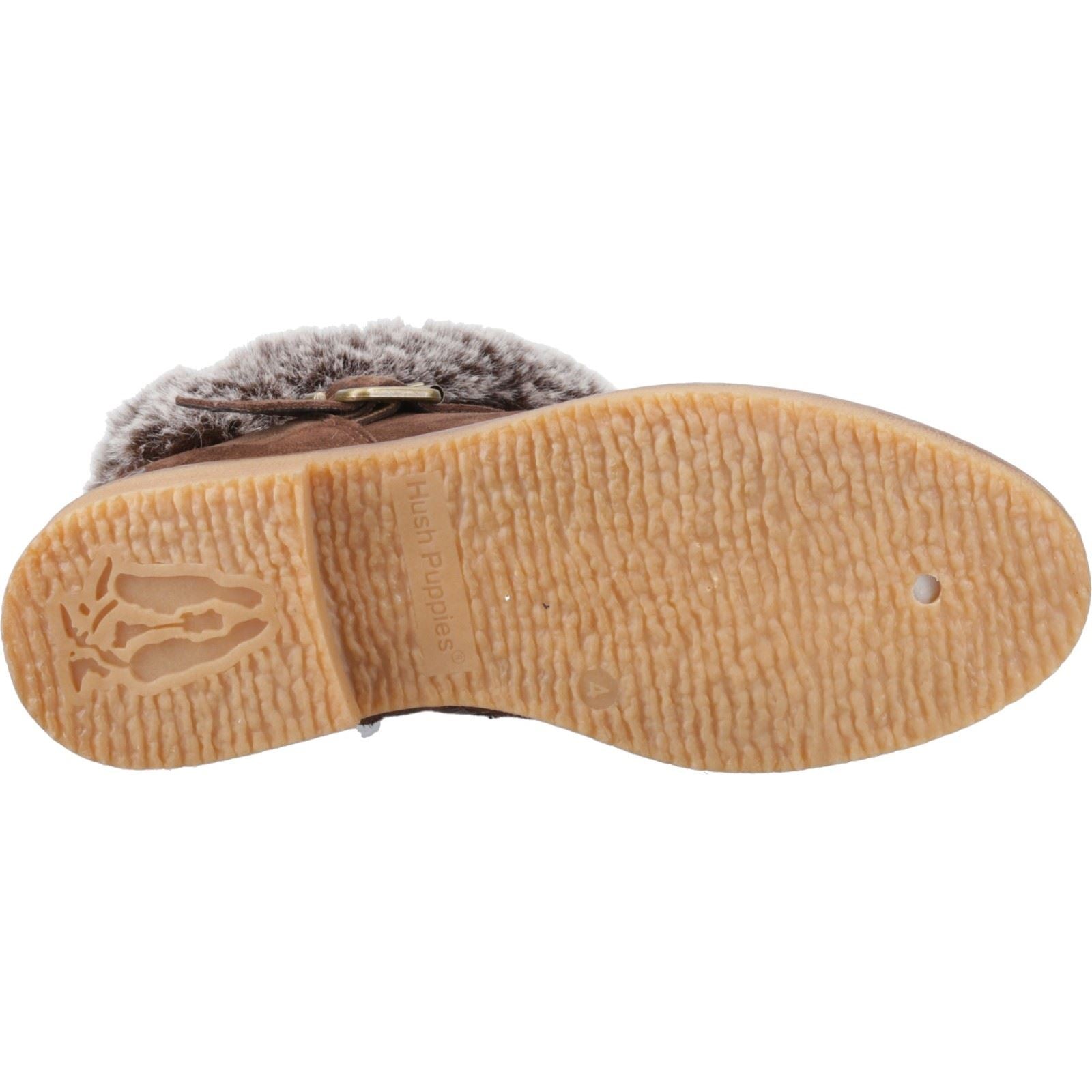 Hush Puppies Hannah Bottes À La Cheville Pour Femmes En Daim De Couleur Chocolat
