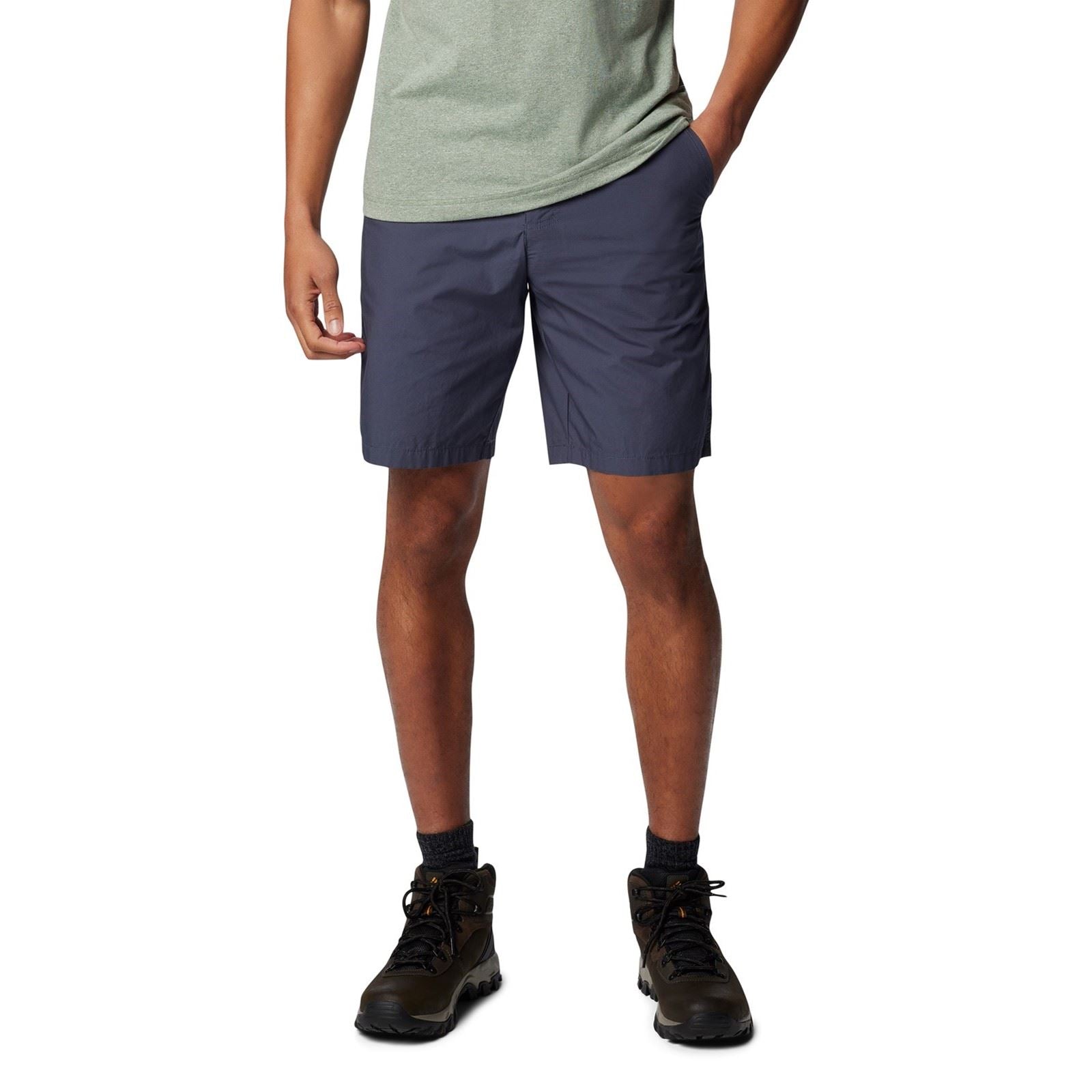 Columbia Washed Out Shorts En Coton Pour Hommes, Bleu, Longueur Genoux