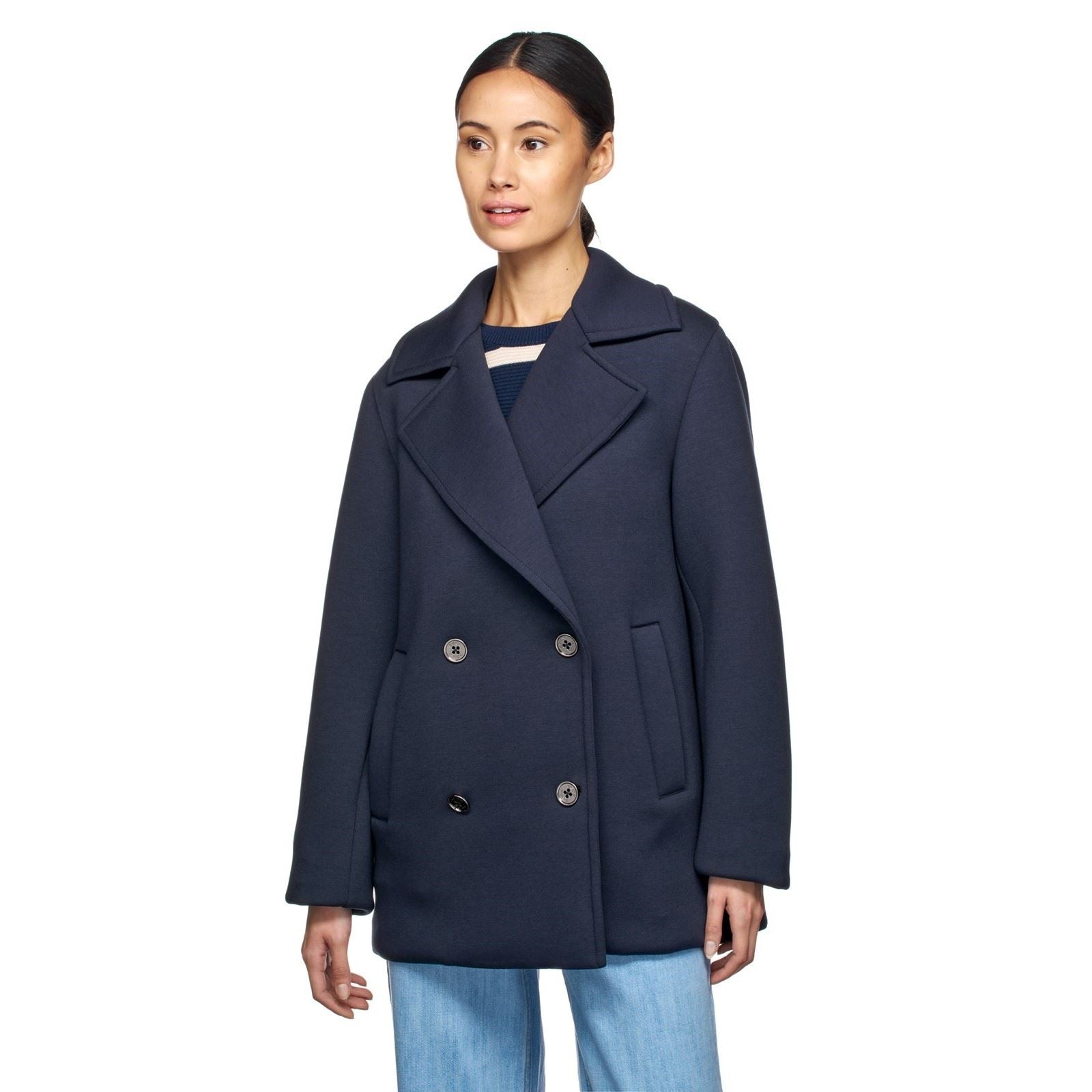 Geox W GARDENIA Manteau En Pois Bleu Pour Femme