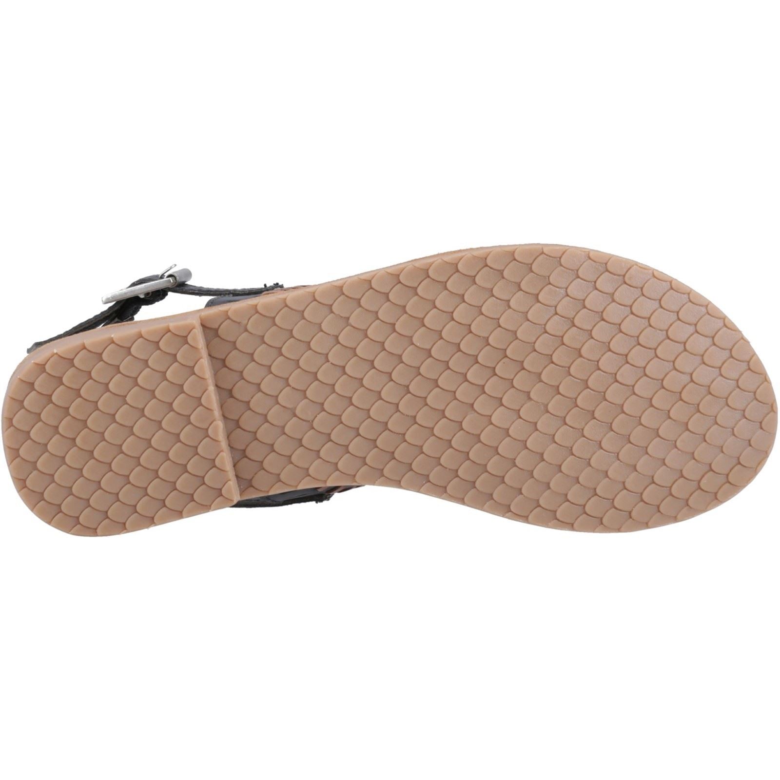 Hush Puppies Hadley Sandales Noires Pour Femmes En Cuir
