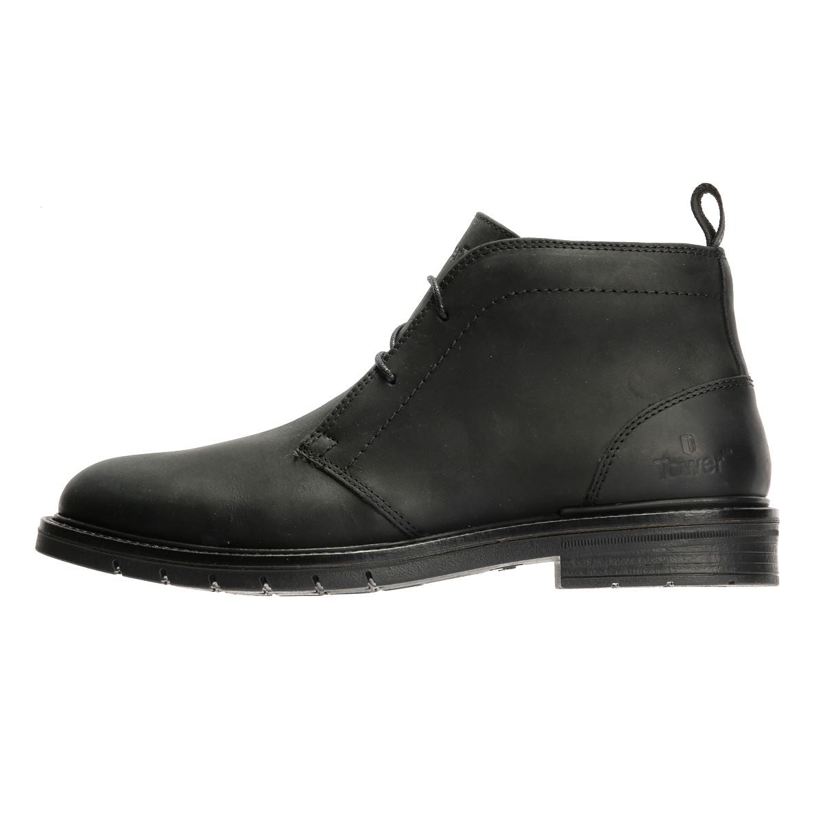 Tower London Armour Chukka Lace  Bottes Noires En Cuir Pour Hommes
