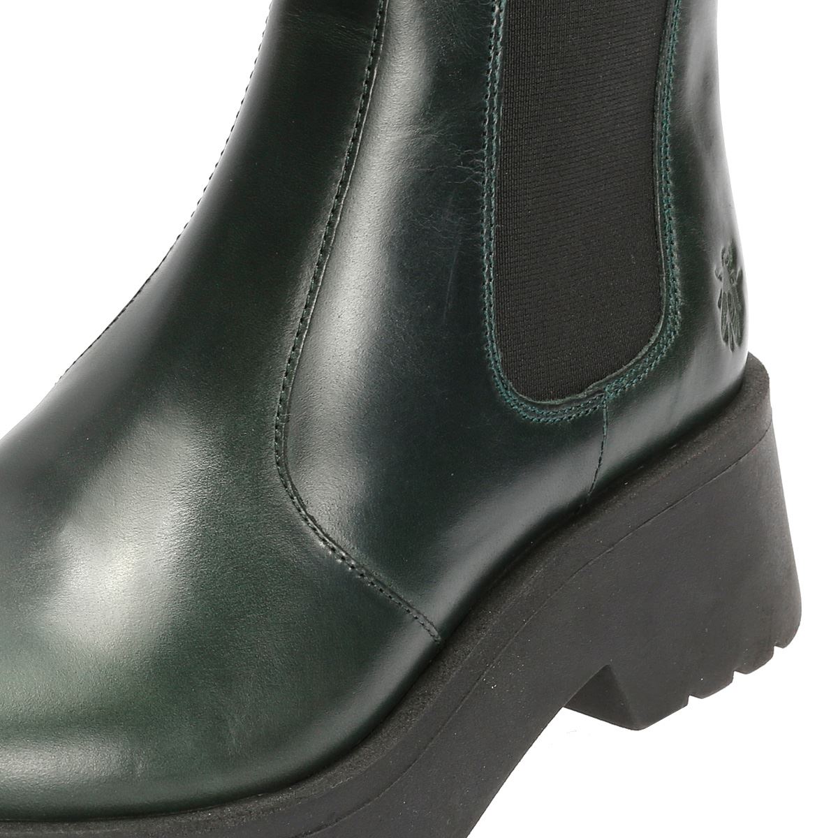 Fly London Medi Bottes En Cuir Vertes Pour Femmes