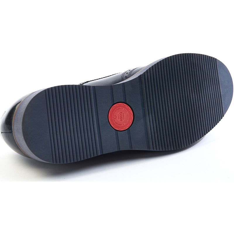 Base London Joe Chaussures À Lacets Pour Hommes En Cuir Bleu Marine