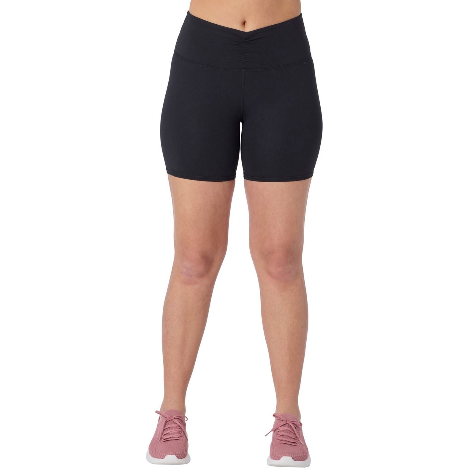 Skechers Goflex Slim 6" Bike Short Shorts De Sport Noirs En Polyester Pour Femmes