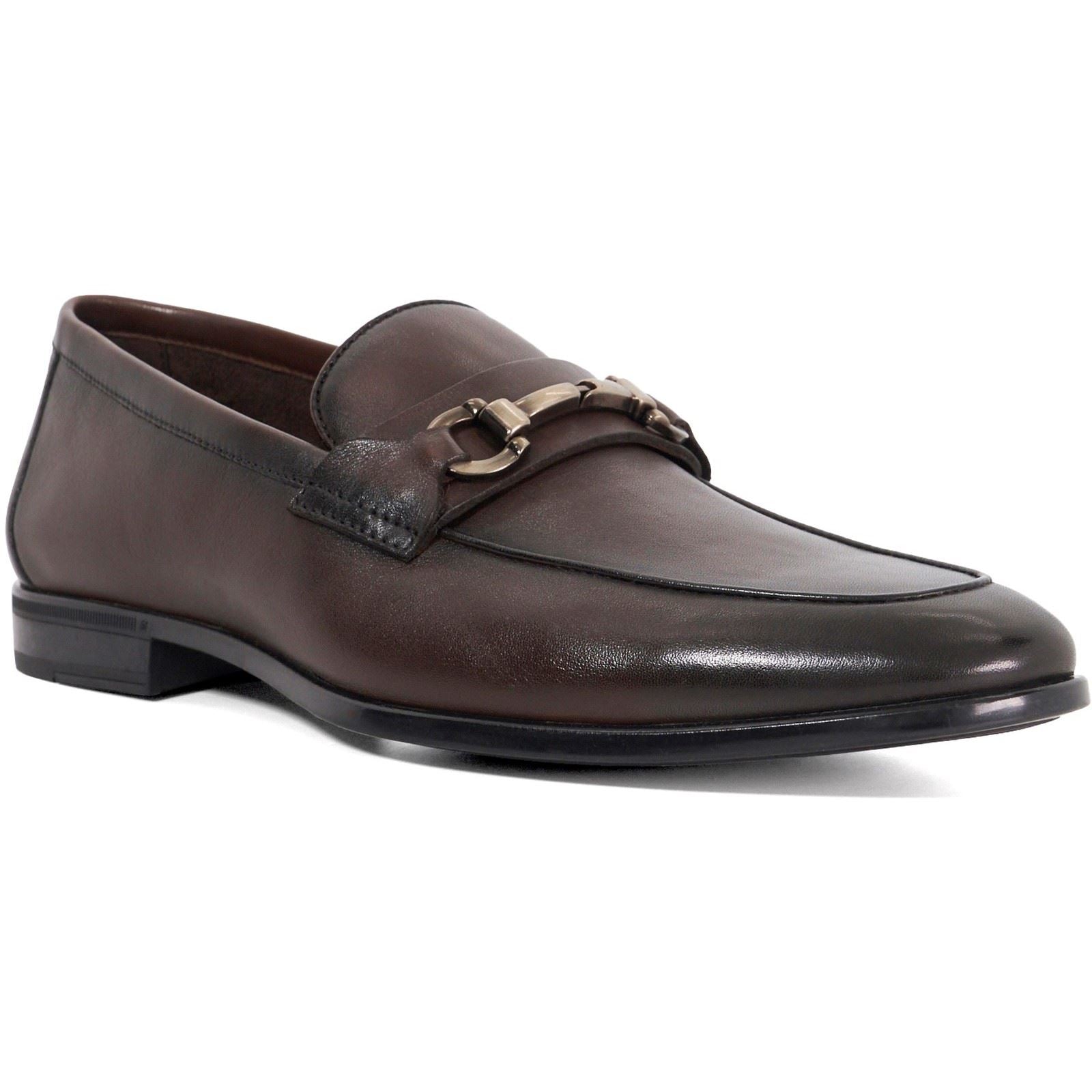 Dune Seymore Chaussures En Cuir Marron Pour Hommes À Enfiler